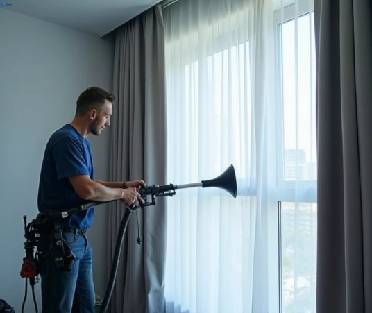 Professional residential curtain cleaning process equipment Matty Curtain Cleaning erskineville-nsw