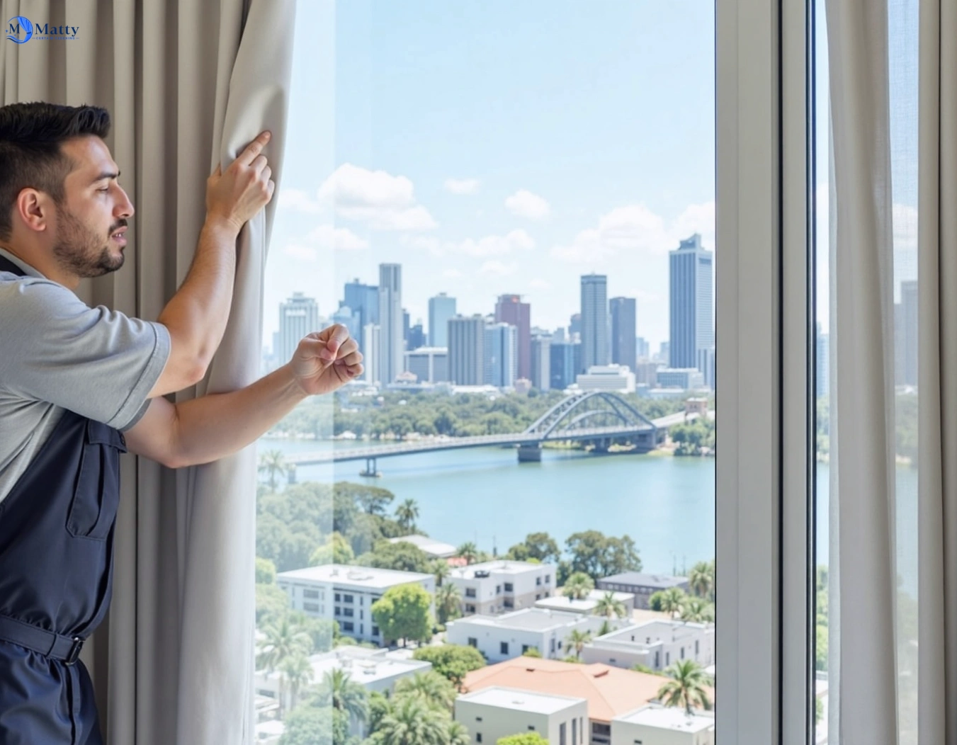 Professional curtain steam cleaning service erskineville-nsw QLD by Matty Curtain Cleaning